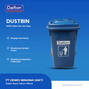 Dustbin Plastik HDPE Dalton 100 Liter Roda