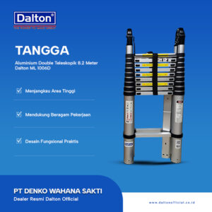 Tangga Aluminium Double Teleskopik 8.2 Meter Dalton ML 1006D