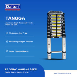 Tangga Aluminium Single Teleskopik 7 Meter Dalton ML 1010L